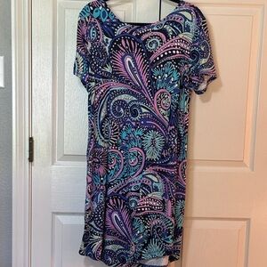 Talbots Vibrant Paisley Mini Dress